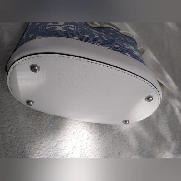 BRAND NEW Tory Burch T Monogram Denim Bucket Bag - Picture 5 of 8